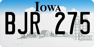 IA license plate BJR275