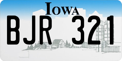 IA license plate BJR321