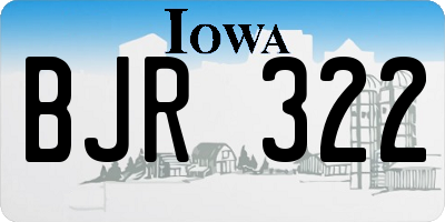 IA license plate BJR322