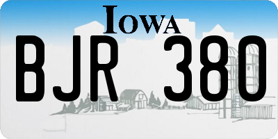 IA license plate BJR380