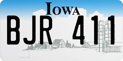 IA license plate BJR411