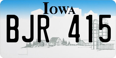 IA license plate BJR415