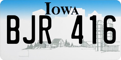 IA license plate BJR416