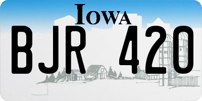 IA license plate BJR420