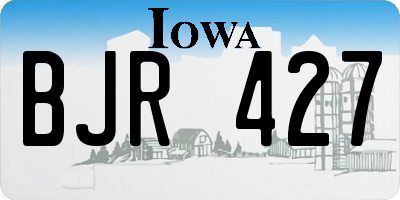 IA license plate BJR427