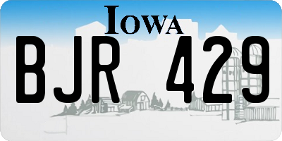 IA license plate BJR429