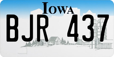 IA license plate BJR437