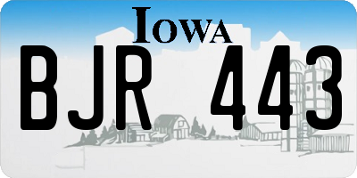 IA license plate BJR443