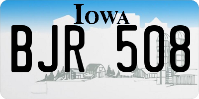 IA license plate BJR508