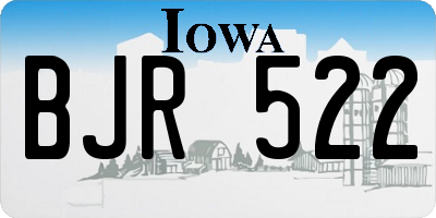 IA license plate BJR522