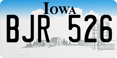 IA license plate BJR526