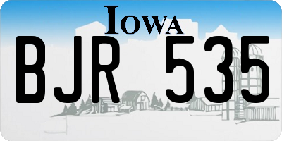 IA license plate BJR535