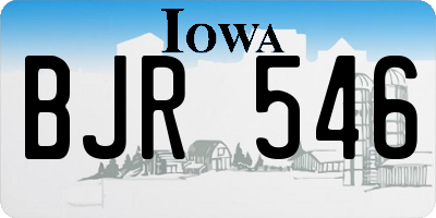 IA license plate BJR546