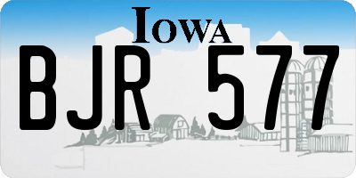 IA license plate BJR577