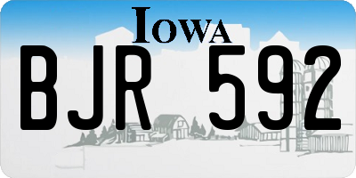 IA license plate BJR592