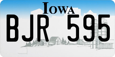 IA license plate BJR595