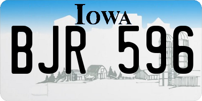 IA license plate BJR596