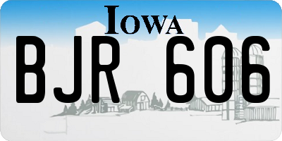 IA license plate BJR606