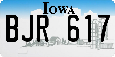 IA license plate BJR617