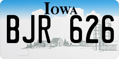 IA license plate BJR626