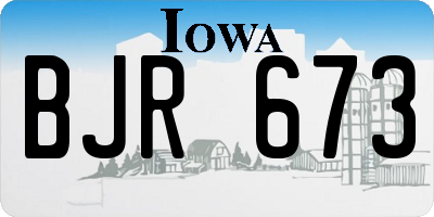 IA license plate BJR673