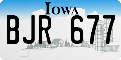 IA license plate BJR677