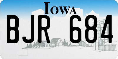 IA license plate BJR684