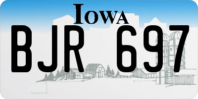 IA license plate BJR697