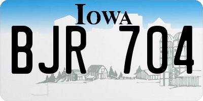 IA license plate BJR704