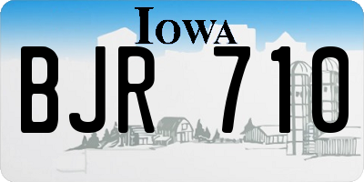 IA license plate BJR710