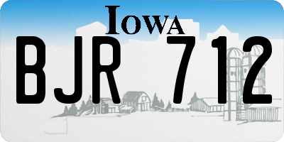 IA license plate BJR712