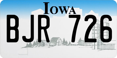 IA license plate BJR726