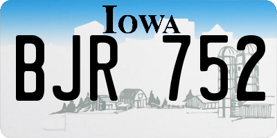 IA license plate BJR752