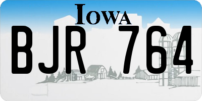 IA license plate BJR764