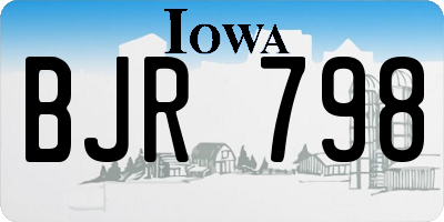 IA license plate BJR798