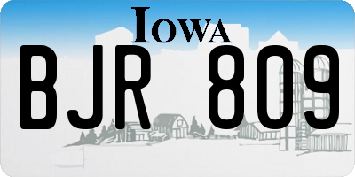 IA license plate BJR809