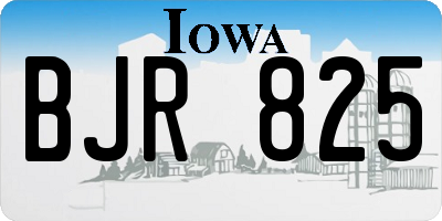 IA license plate BJR825