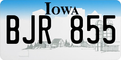 IA license plate BJR855