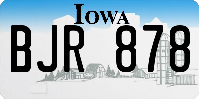 IA license plate BJR878