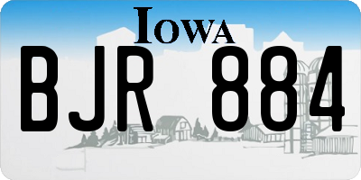 IA license plate BJR884