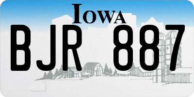 IA license plate BJR887