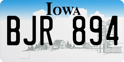 IA license plate BJR894