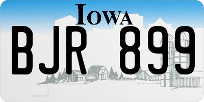 IA license plate BJR899
