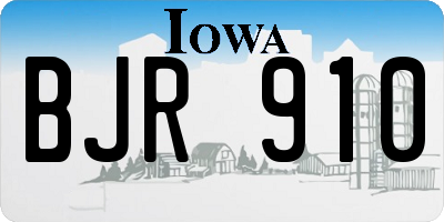 IA license plate BJR910