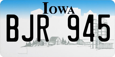 IA license plate BJR945