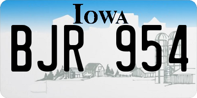 IA license plate BJR954