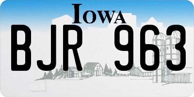 IA license plate BJR963