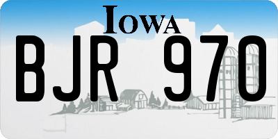 IA license plate BJR970