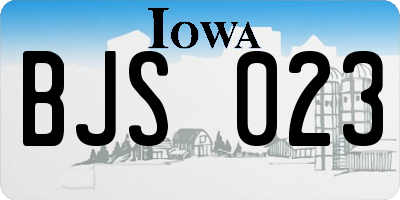 IA license plate BJS023