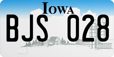 IA license plate BJS028